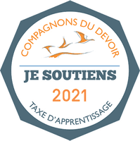 Macaron « Je soutiens les Compagnons du Devoir »