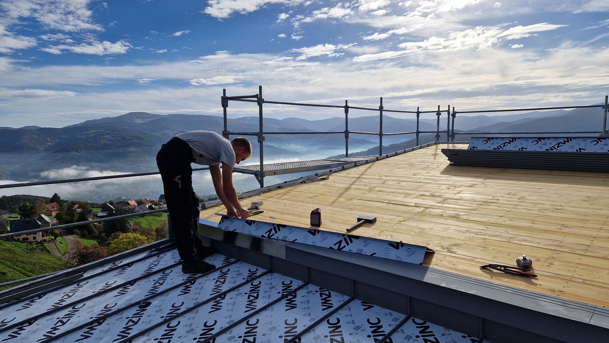 Réalisation bardage en zinc